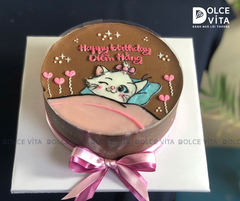 [2978] (65) Bánh kem vẽ mèo Marie (Aristocats) ngọt ngào dễ thương