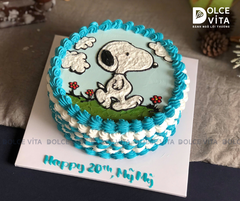 [2841] (80) Bánh kem vẽ nhân vật hoạt hình Snoopy