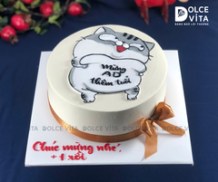 [2949] (80) Bánh kem lầy lội vẽ chú Mèo Ami