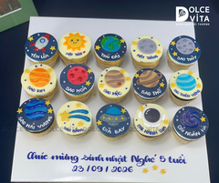 [3182] (20) Set Bánh Cupcake Hệ Mặt Trời, Vũ Trụ Kỳ Thú Cho Bé