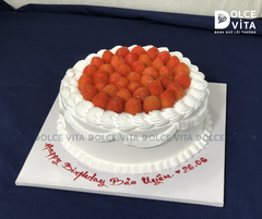 488 (60-90-140) Bánh mixed fruit trang trí dâu tây
