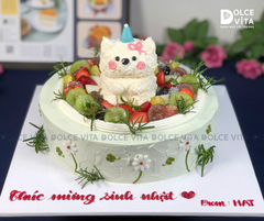 [1629] (100) Bánh tạo hình Gấu dễ thương và lời chúc may mắn cho mọi dịp