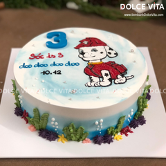 [1415] (80) Bánh kem vẽ chú Chó trong hoạt hình Pawtrol -  Chó cứu hộ