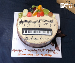 836 (20) Chocolate mousse vẽ hình đàn piano, nốt nhạc