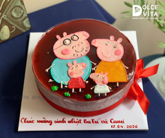[3006] (120) Bánh kem vẽ Gia đình chú Heo Peppa Pig