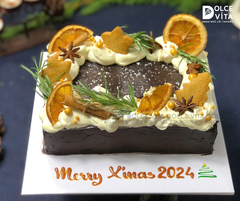 N703 (20-40-60) Brownie hình chữ nhật (Bánh giáng sinh/ Noel/ Christmas cake) trang trí bánh quy gừng