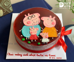 [3006] (120) Bánh kem vẽ Gia đình chú Heo Peppa Pig