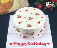 [2868] Bánh kem vẽ quả cherry ngọt ngào