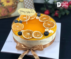 [2886] Passion - Bánh mousse chanh dây trang trí cam sấy