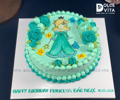 [3122] (95) Bánh Kem Công Chúa Rosalina Super Mario Tone Xanh Mint