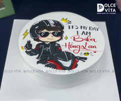 [3168] (100) Bánh kem vẽ biker - vận động viên đạp xe