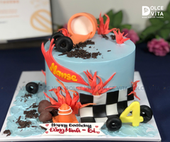 [1777] (350) Bánh Kem Chủ Đề Xe Hot Wheels – Tăng Tốc Cùng Đam Mê Của Bé