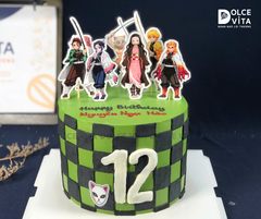 [1212] Bánh Berry Cake chủ đề "Demon Slayer" – Mẫu Bánh Dành Cho Fan Anime