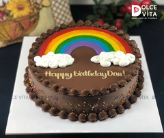 [2871] (50) Bánh kem chủ đề cầu vồng