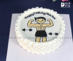 [254] (80) Bánh Kem Vẽ Hình Người Tập Tạ – Quà Tặng Cho Vận Động Viên (Gymer) & Người Yêu Thể Hình