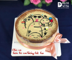 [2913] (40) Tiramisu vẽ hình người que hài hước