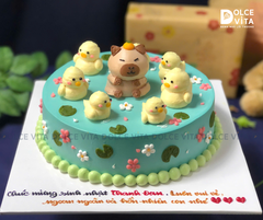 [533] Bánh kem tạo hình Capybara và những chú vịt (130)