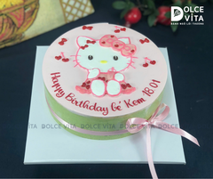 [2880] (80) Bánh kem vẽ Mèo Kitty cho bé gái