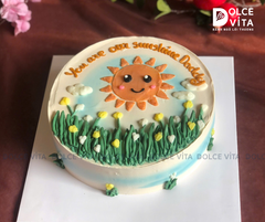[1870] (50) Bánh kem vẽ Mặt trời đáng yêu
