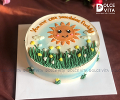 [1870] (50) Bánh kem vẽ Mặt trời đáng yêu