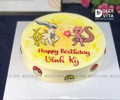 [1988] (100) Bánh kem vẽ Arceus và Mew - Món quà cho Fan Pokemon