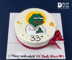 [3138] (80) Bánh Kem Meme Ếch Xanh (Pepe The Frog) Lầy Lội Cho Bạn Bè