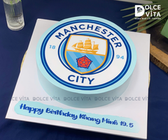 [3819] (60) Bánh kem in logo Manchester City – Quà tặng sinh nhật hoàn hảo cho fan bóng đá