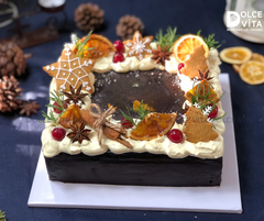 N703 (20-40-60) Brownie hình chữ nhật (Bánh giáng sinh/ Noel/ Christmas cake) trang trí bánh quy gừng