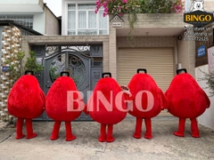 Mặt sau Mascot bông Vali Lug
