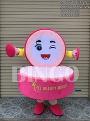 Mascot chai hộp mỹ phẩm Beauty World