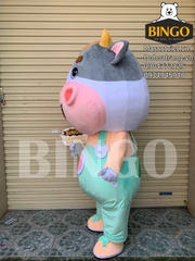 Mascot con bò Biyoki coffee