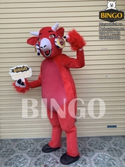 Mascot con bò cười