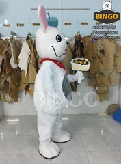 Mascot Con Chó Trắng 01