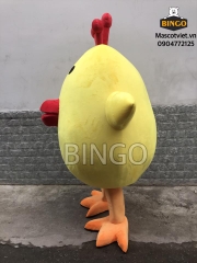 Mascot gà con vàng