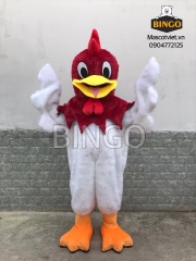 Mascot con gà màu trắng 03