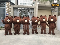 Đặt Thuê Mascot Gấu Brown Mập