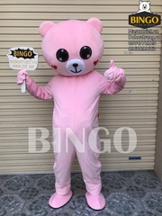 Mascot gấu brown hồng