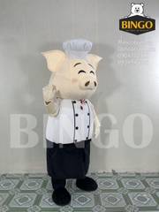 Mascot heo đầu bếp USA