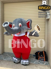 Mascot hơi con voi đỏ