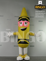 Mascot Hơi Bút Chì Crayola Vàng