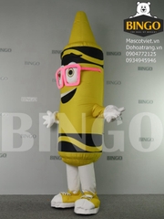 Mascot Hơi Bút Chì Crayola Vàng