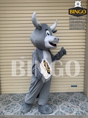 Mascot con trâu xám