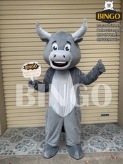 Mascot con trâu xám