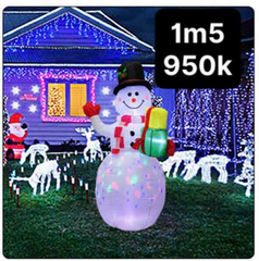 Mô hình hơi người tuyết Noel cao 1m5