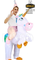 Trang phục bơm hơi cưỡi ngựa unicorn