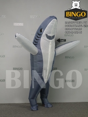 Đặt Thuê Mascot Cá Mập Xám