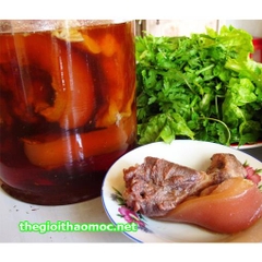 Thịt heo ăn rau cám ngâm nước mắm