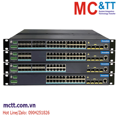 Switch công nghiệp quản lý Layer 3 16 cổng Gigabit PoE + 4 cổng 10Gigabit SFP + 8 cổng Combo Gigabit 3Onedata ICS5428-16GP8GC4XS-2P220