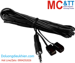 Mắt đọc hồng ngoại Dual-headed IR emitter cable (with adhesive pad, Ø 3 mm IRED, 2.5 m) ICP DAS CA-IR-SH2252 CR