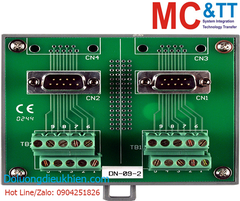 Bo mạch kết nối Two Male DB9 to Screw Terminal Board ICP DAS DN-09-2 CR
